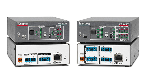 Две новые модели линейки интерфейсов аудио Extron AXI с поддержкой Dante