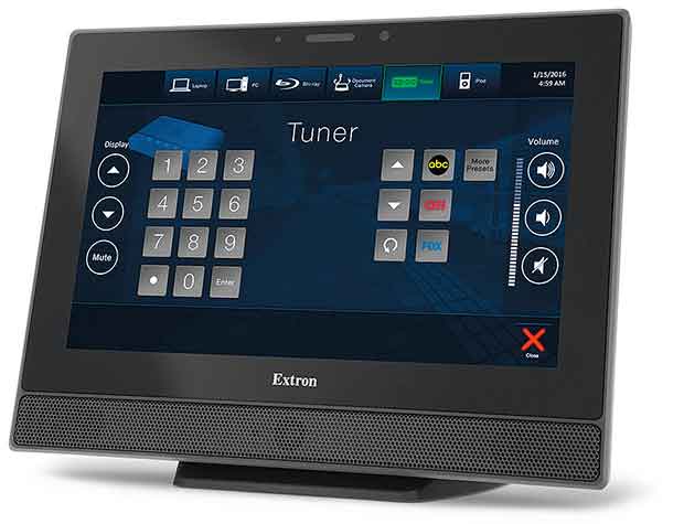 Новые емкостные сенсорные панели настенного и настольного монтажа ExtronTouchLink Pro 10"