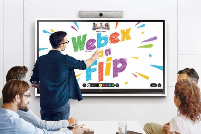 samsung i cisco predstavili v rossii reshenie webex on flip 1